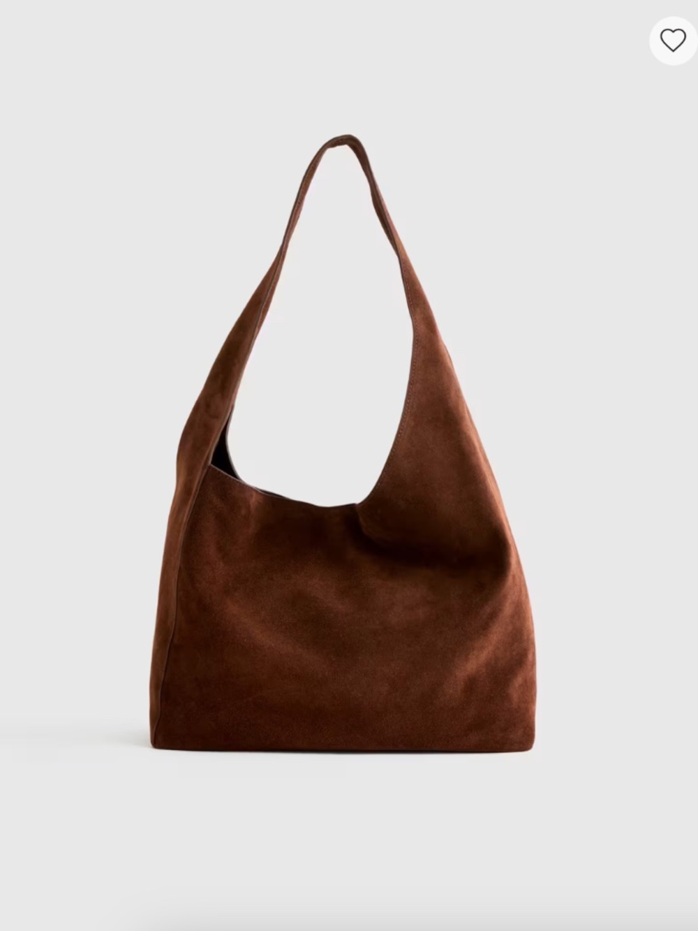 Quince Slouchy Italian Suede Shoulder Bag Chocolate Brown EUC - Picture 9 of 9
